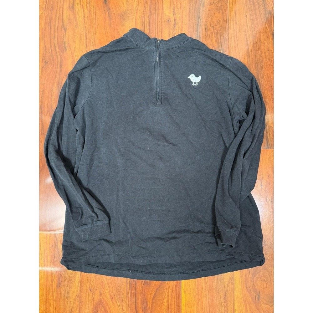 Bad Birdie Quarter Zip Mens Large Black Top Print Performance Golf Pullover